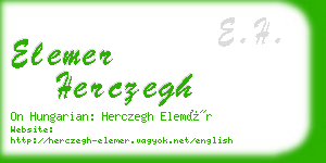 elemer herczegh business card
